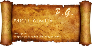 Páli Gizella névjegykártya