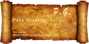 Páli Gizella névjegykártya