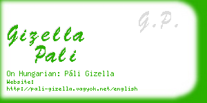 gizella pali business card