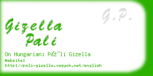 gizella pali business card